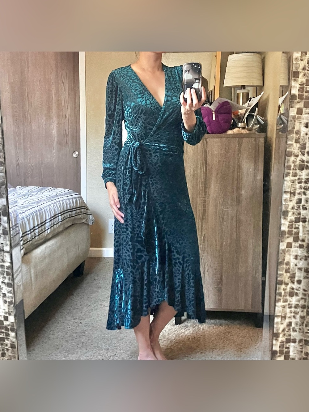 Calvin Klein Emerald Wrap Dress
